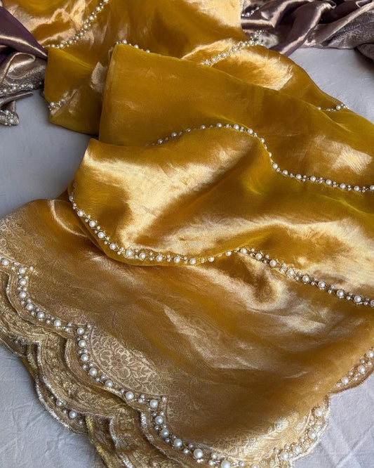 Pure Banarasi Silk Tissue Saree